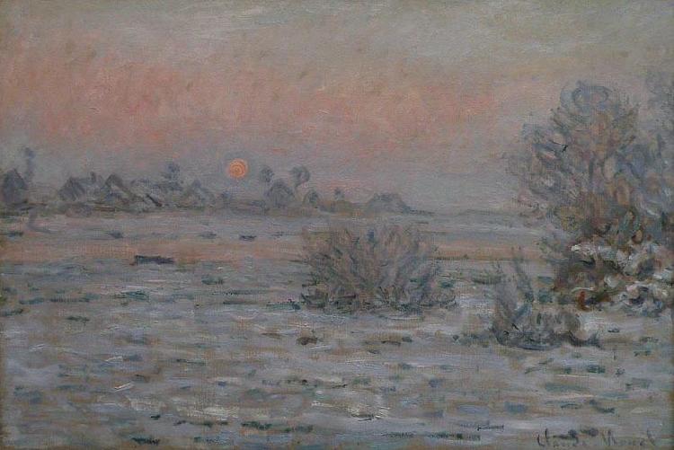 Claude Monet Soleil d'hiver a Lavacourt oil painting picture